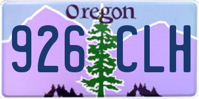 OR license plate 926CLH