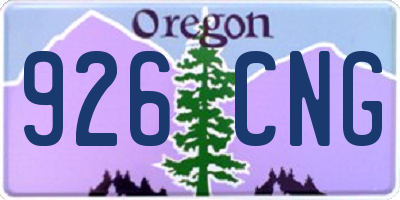 OR license plate 926CNG