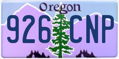 OR license plate 926CNP