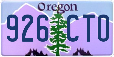 OR license plate 926CTO