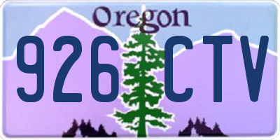 OR license plate 926CTV