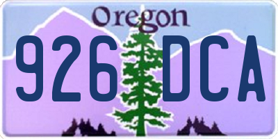 OR license plate 926DCA