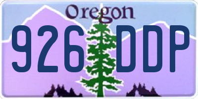 OR license plate 926DDP