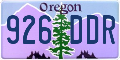 OR license plate 926DDR