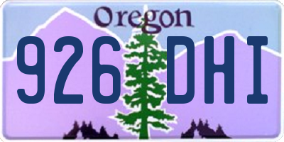 OR license plate 926DHI