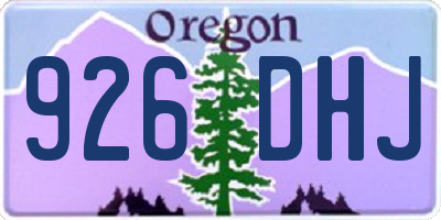 OR license plate 926DHJ