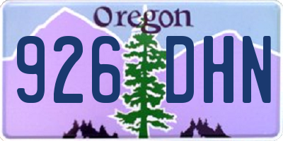 OR license plate 926DHN