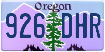 OR license plate 926DHR