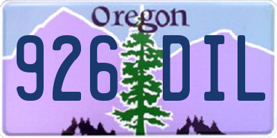 OR license plate 926DIL