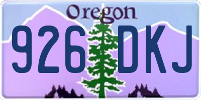 OR license plate 926DKJ