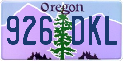OR license plate 926DKL