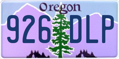 OR license plate 926DLP