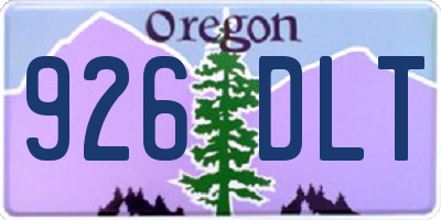 OR license plate 926DLT