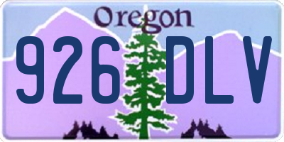 OR license plate 926DLV
