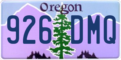 OR license plate 926DMQ