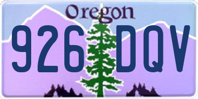 OR license plate 926DQV