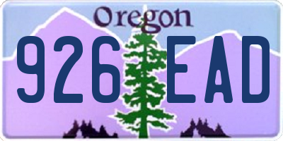OR license plate 926EAD