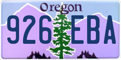 OR license plate 926EBA