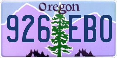 OR license plate 926EBO