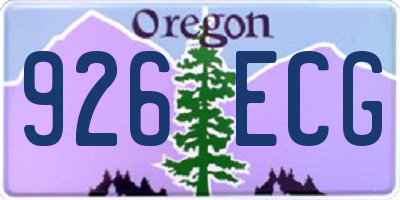 OR license plate 926ECG