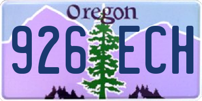 OR license plate 926ECH