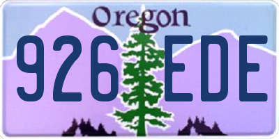 OR license plate 926EDE