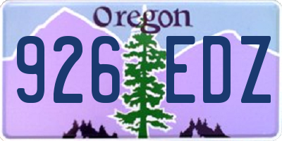 OR license plate 926EDZ
