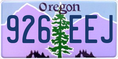 OR license plate 926EEJ