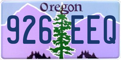 OR license plate 926EEQ