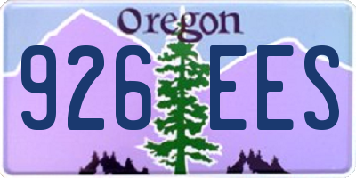 OR license plate 926EES