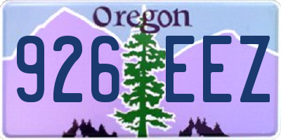 OR license plate 926EEZ