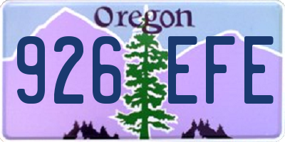 OR license plate 926EFE