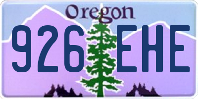 OR license plate 926EHE