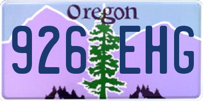 OR license plate 926EHG