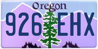 OR license plate 926EHX