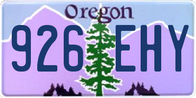 OR license plate 926EHY