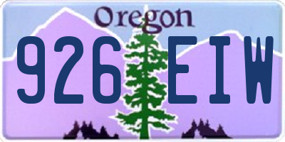 OR license plate 926EIW