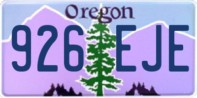 OR license plate 926EJE