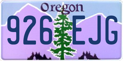 OR license plate 926EJG