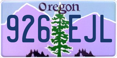 OR license plate 926EJL