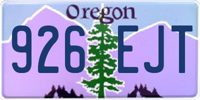 OR license plate 926EJT