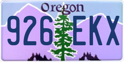 OR license plate 926EKX