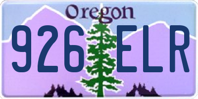 OR license plate 926ELR
