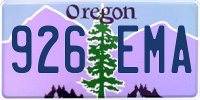 OR license plate 926EMA