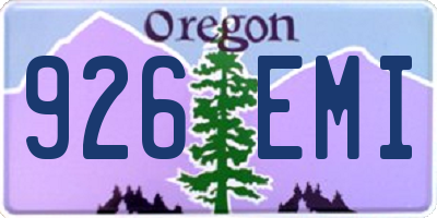 OR license plate 926EMI