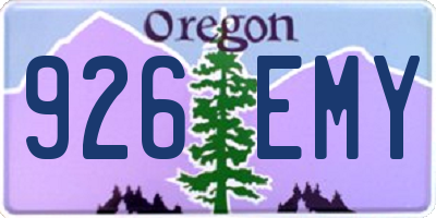 OR license plate 926EMY
