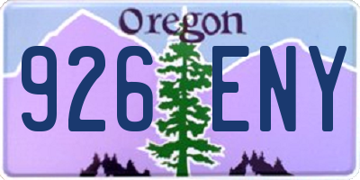 OR license plate 926ENY