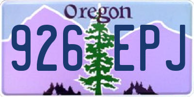 OR license plate 926EPJ