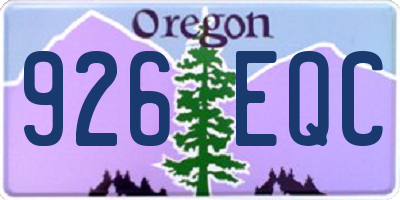 OR license plate 926EQC