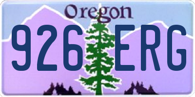 OR license plate 926ERG